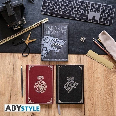 Fletore ABYstyle me dizajn Games of Thrones, 180 fletë, e zezë
