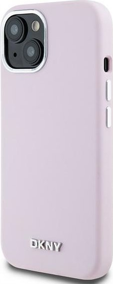 Kapak telefoni DKNY Liquid Silicone Magsafe, për iPhone 15, rozë