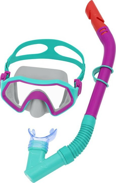 Set maskë me snorkel Bestway 24025, për kalamaj 7+, polikarbonat, shumëngjyrësh