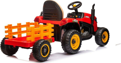 Traktor elektrik për lojë BBH-030, 88x51x35cm, me rimorkio, i kuq
