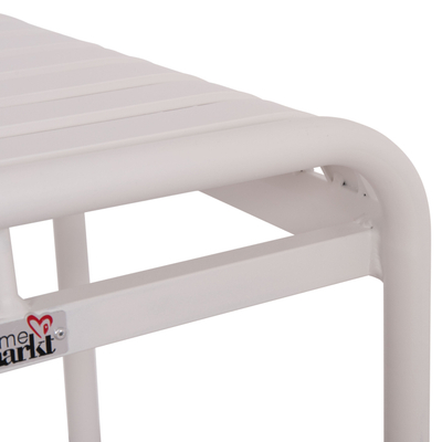 Tabure alumini Homemark RACHEL HM6340.02, 45x45x46 cm, për jashtë, i bardhë