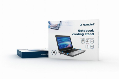 Bazë ftohëse laptopi Gembird NBS-1F15-04, ventilator LED, USB, e zezë