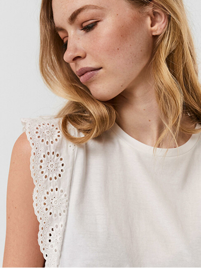Bluzë VERO MODA VMHOLLYN Regular Fit, e bardhë