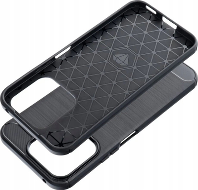 Kapotë karboni për telefon Honor X8b, mbrojtëse, e zezë