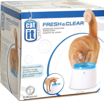 Fontanë uji për mace Fresh &amp; Clear Hagen, 2 litra
