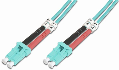 Kabllo fibër optike LC LC OM3, 10m, dupleks, ngjyrë tyrkez
