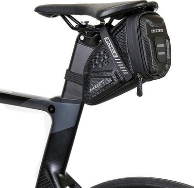 Çantë selje biçiklete Takezero Saddle Bag, e papërshkueshme nga uji, e zezë