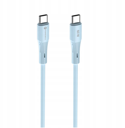 Kabllo USB Forcell F ENERGY C344, Type C në Type C, 60W 3A 1m, blu