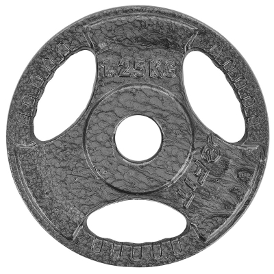 Disk peshe EB Fit Hammertone, 1.25 kg, vrimë 28 mm, i zi