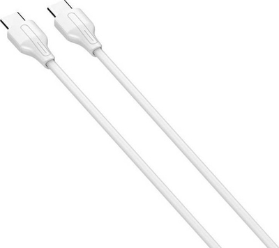 Kabllo USB-C në USB-C LDNIO LC122 C, 2m, 65W, e bardhë