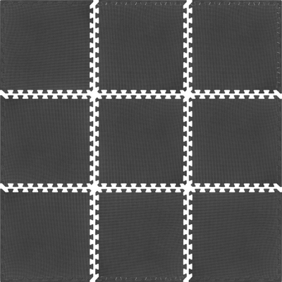 Mata mbrojtëse Rebel Active RBA-3153, puzzle 60x60cm, set 9 copë, 180x180cm, e zezë