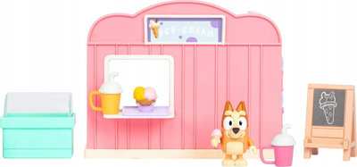 Сет за игра Bluey Ice Cream Shop, фигура Бинго 6 cm, додатоци, повеќебоен