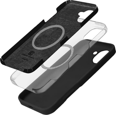 Kllëf telefoni Crong Color Cover Magnetic CRGCOLRMIP1, për iPhone 16 Plus, MagSafe, i zi