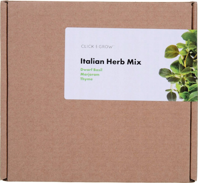 Pods barishtesh Click &amp; Grow Italian Herb Mix, set me 9 copa, për kopsht inteligjent