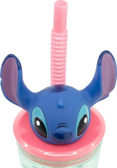 Gotë për kalamoj Stitch 3D Figurine Cup, me pipëz, 360ml, shumëngjyrëshe