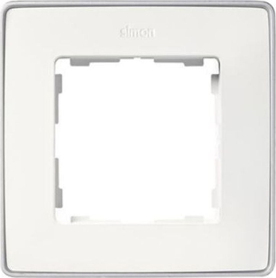 Kornizë e vetme Kontakt-Simon Detail 82, SELECT metal, e bardhë bazë alumini