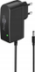 Adaptor energjie Goobay, 7.2W 12V 0.6A, prizë EU, konektor 5.5x2.5mm, i zi