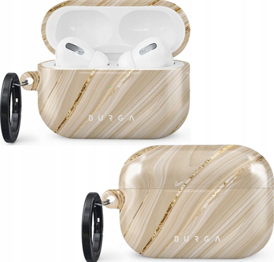 Kapak mbrojtës për AirPods Pro 2 Full Glam, bezhë