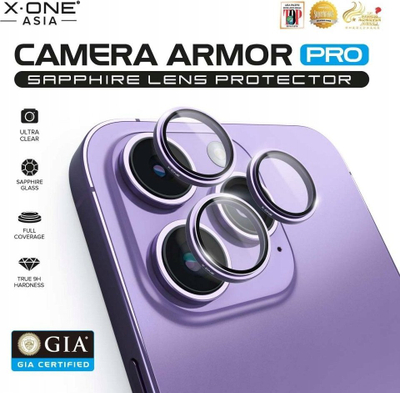 Mbrojtëse kamere X-One Camera Armor Pro, xham safiri, për iPhone 16, transparente
