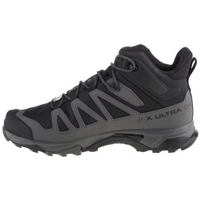 Планинарски чевли Salomon X Ultra 4 Mid Wide GTX M, за мажи, црно сиви