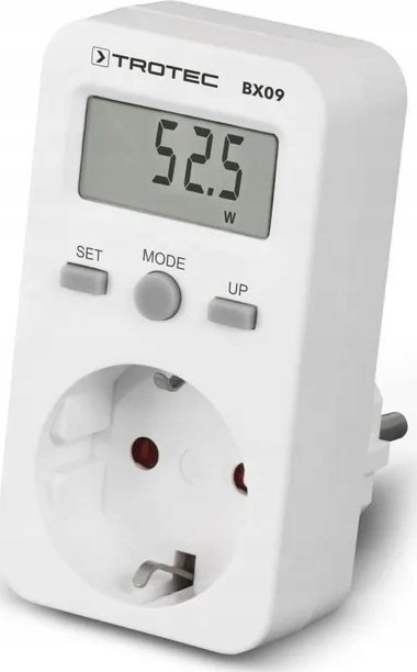 Matës konsumi energjie Trotec BX09, 230V 16A, me ekran digjital, i bardhë
