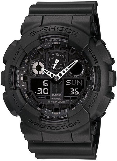 Orë dore për meshkuj Casio The G/G-Shock GA-100-1A1ER, e zezë