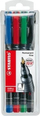 Markera për OHP STABILO OHP Pen Permanent, Fine, set 4 copë, shumëngjyrëshe