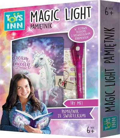 Ditar Stnux Magic Light Unicorn, me drita LED, me stilolaps sekret, shumëngjyrësh