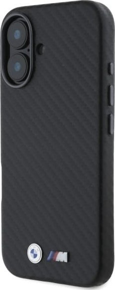 Kopertinë BMW M Series Hardcase për iPhone 16 6.1", dizajn karbon, e zezë