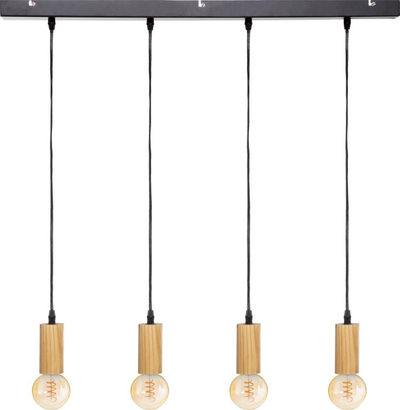 Llampë varëse Atmosphera Ays, 80 cm, 4 burime drite, kafe