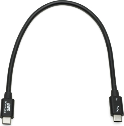 Kabllo OWC Thunderbolt USB‑C, 0.3 m, 40Gbps, e zezë