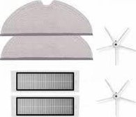 Set aksesorësh mop Roborock, me furçë anësore të bardhë dhe filtër, për modelet S60 S61 S50 Max S60 Pure E50