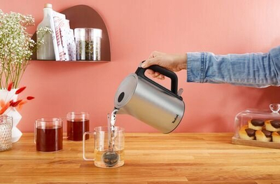 Shtekator elektrik Tefal Bronx, 1.7L, çelik inox, ngjyrë argjendi