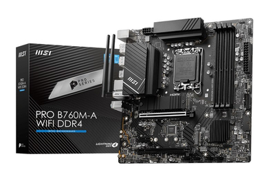 Motherboard MSI PRO B760M A WIFI DDR4, Intel B760, LGA 1700, Micro ATX