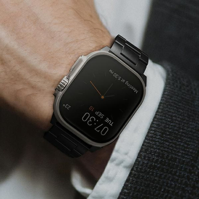 Rrip ore Uniq Osta Case për Apple Watch, çelik inox, 42 44 45 49mm, argjendtë