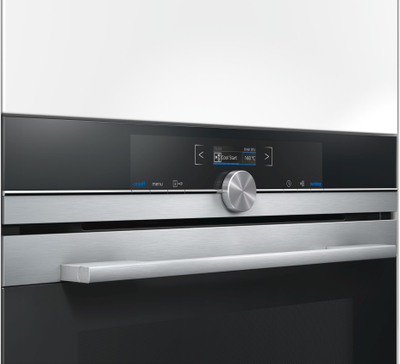 Furrë e integrume kompakte Siemens CM633GBS1S, 4D HotAir, me mikrovalë, inox e zezë