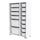 Dollap lodrash Pratico 14 Basket, 14 shporta, 109x30x69.5 cm, i bardhë