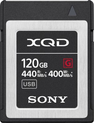 Kartë memorie Sony XQD G 120GB, 440MB/s leximi, 400MB/s shkrimi, e zezë