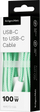 Kabllo USB Type C Kruger&amp;Matz Basic, 1.5 m, 100 W, e gjelbër