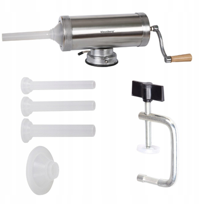 Mbushëse salsiçesh Klausberg KB-7925, 2.5kg, horizontale, çelik inox