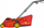 Kositëse bari Wolf Garten 18HKEJ43650, 40V 2.5Ah, gjerësi kositjeje 34 cm, e kuqe