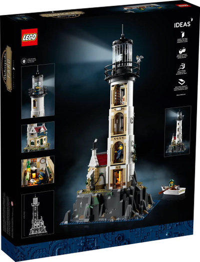 Set ndërtimi LEGO Ideas Motorized Lighthouse 21335, motor i motorizuar, mbi 2000 pjesë, shumëngjyrësh