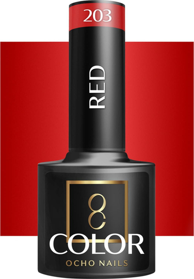 Llak hibrid për thonj OCHO NAILS 203, 5 g, e kuqe klasike