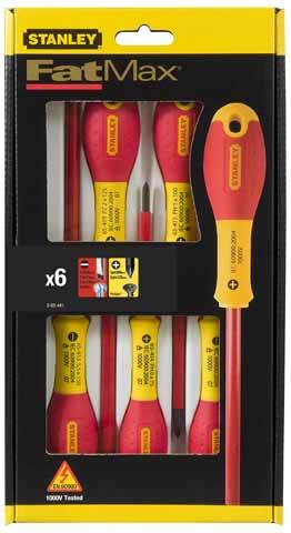Set kaçavidash për elektricist Stanley FatMax, 6 copë