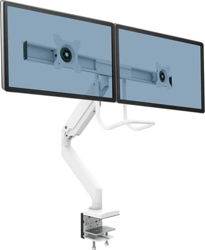 Krah monitori Fellowes Eppa Dual Crossbar 9909401, për dy monitorë, i bardhë