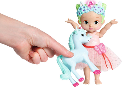Kukull Baby Born Storybook Princeshë Una, 18 cm, me unikorn e drita, rozë