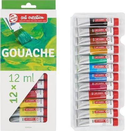 Set boje guash Talens Art Creation Expression, 12x12ml, me shumë ngjyra