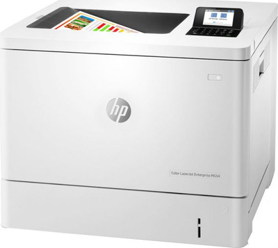 Ласерски печатач во боја HP Color LaserJet Enterprise M554dn, A4, дуплекс, бел