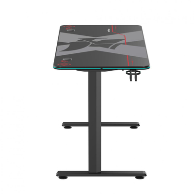 Tavolinë gaming Serioux Aeter RGB, 1200x600x750mm, me LED RGB, e zezë