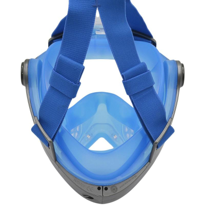 Maskë snorkelingu Best Sporting Snorkel Mask, për fytyrë komplet, për të rritur, blu me të zezë